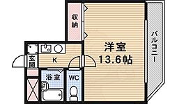 レ・タン・ドゥ・ラ・メールCK1 1Kの間取図画像