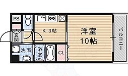 SQUAREHILLSmomoyamaTaihoBldg. 1Kの間取図画像