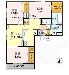 ヴィーヴルグラン 2階/-