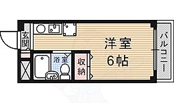 ランスロット桃山 1Kの間取図画像