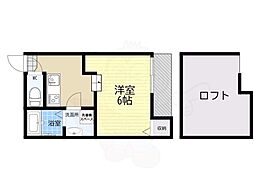 ハーモニーテラス景勝町 1Kの間取図画像