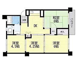 下板橋住宅C棟 4DKの間取図画像