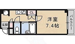 エスポワール松田 1Kの間取図画像
