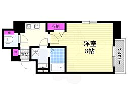ベラジオ京都烏丸十条 1Kの間取図画像
