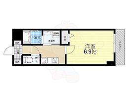エストゥルース京都 1Kの間取図画像