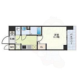 ベラジオレガシー葛野大路八条 1Kの間取図画像