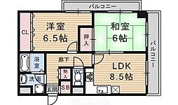 リーブルショーザン 2LDKの間取図画像