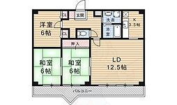 インペリアルパレスリバーサイド 3LDKの間取図画像