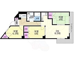 ビラ・クレール 3DKの間取図画像