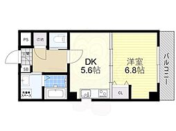 アクシアコート藤森 1DKの間取図画像