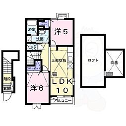 サンタカーサ 2LDKの間取図画像