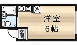 パールハイツ小倉 ワンルームの間取図画像