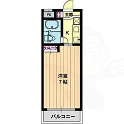 メゾン・ド・パリエ 1Kの間取図画像