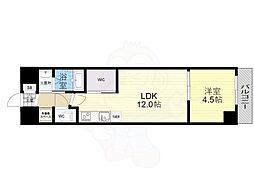 スワンズ京都東寺ガーデン 1LDKの間取図画像