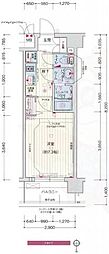 プレサンスTHEKYOTO流雅 1Kの間取図画像