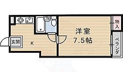 ビューハイツ堀池 1Kの間取図画像