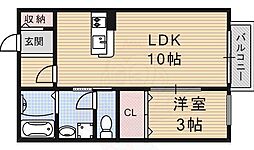 クレールコート 1LDKの間取図画像