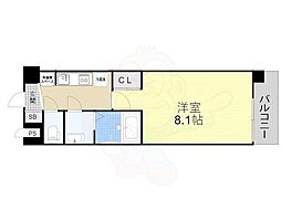 ソルテラス京都洛南 1Kの間取図画像