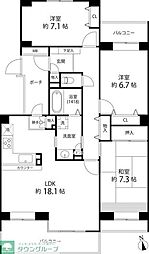 T`sgarden西寺尾E 3LDKの間取図画像