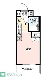 エクセル鶴見 ワンルームの間取図画像