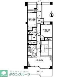 ナイスパークステイツ横濱鶴見 3LDKの間取図画像