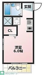 ミスターBビル ワンルームの間取図画像
