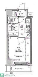 スパシエベルタ横浜 1Kの間取図画像