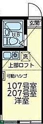 カーザ・ビアンカ ワンルームの間取図画像
