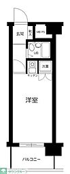 ヴェラハイツ鶴見 ワンルームの間取図画像