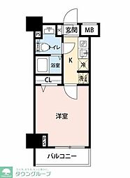 ラフィスタ川崎 1Kの間取図画像
