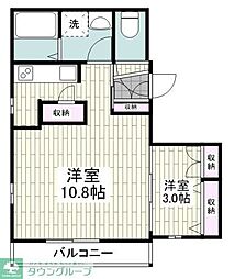 メゾンさいわい 1LDKの間取図画像