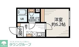 ハイツ・コロール 1Kの間取図画像