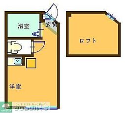 ユナイト鶴見メルキュール・オペラ ワンルームの間取図画像