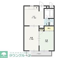 ファミール新子安 2DKの間取図画像