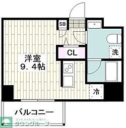 スパシエ東神奈川 ワンルームの間取図画像