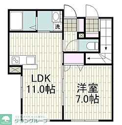 ベストプレイスIII 1LDKの間取図画像