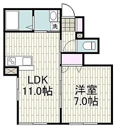 ベストプレイスIII 1LDKの間取図画像