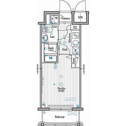ガーラ・グランディ川崎 1Kの間取図画像