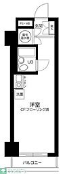 グランドメゾン鶴見ノースウィング ワンルームの間取図画像