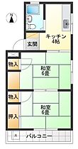 藤村コーポ 201 ｜ 東京都府中市片町１丁目19-5（賃貸マンション2K・2階・33.90㎡） その2