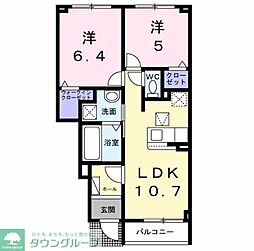 フェリチタカーサ II 2LDKの間取図画像