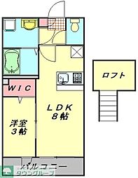 仮称)東大宮新築 1LDKの間取図画像
