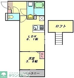 仮称)東大宮新築 1LDKの間取図画像
