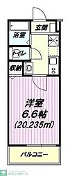 春日部市小渕アパート 1Kの間取図画像