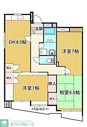 加藤コーポ 3DKの間取図画像
