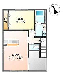 シュエット1 1LDKの間取図画像
