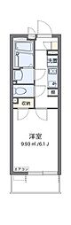 クレイノBonheur 1Kの間取図画像