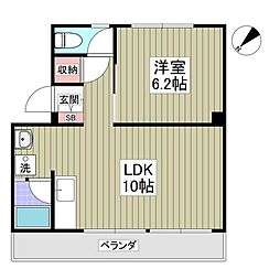 クリアス菖蒲 1Kの間取図画像