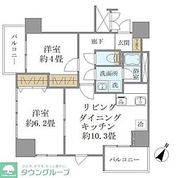 ISMOMIYA 2LDKの間取図画像