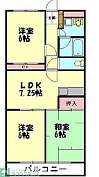 瀧澤ビル 3DKの間取図画像